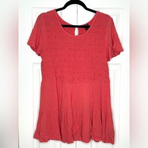 Torrid Coral Short Sleeve Top - Size 1